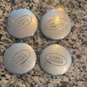 Land Rover Silver Wheel Center Caps Set